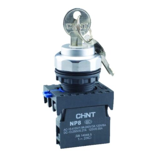 Переключатель с ключом NP8-10Y/21 2 полож с фиксацией 1НО